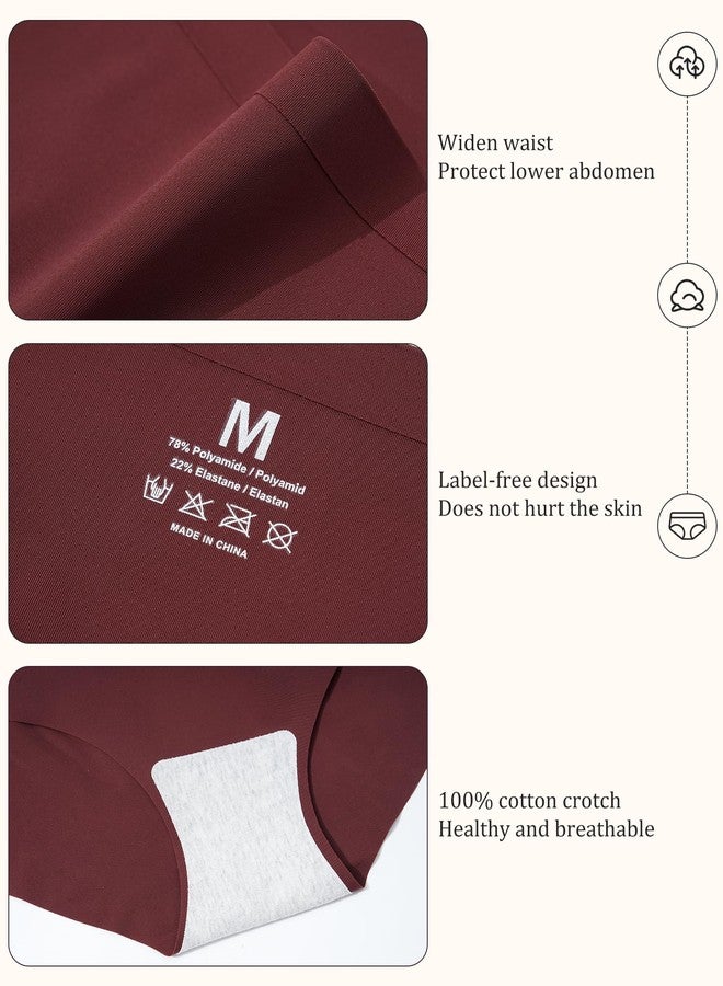 LEVAO Women's High Waisted Seamless Underwear No Show Full Coverage Briefs Stretchy Invisible Panties Cheeky Pack of 6 - Image 5